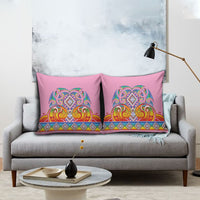 Rainbow Ngaru Taniko With Aotearoa Maori Tattoo Pillow Cover
