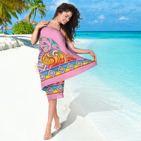 Rainbow Ngaru Taniko With Aotearoa Maori Tattoo Sarong