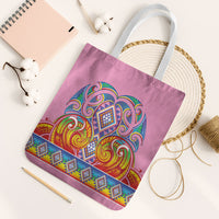 Rainbow Ngaru Taniko With Aotearoa Maori Tattoo Tote Bag