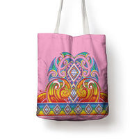 Rainbow Ngaru Taniko With Aotearoa Maori Tattoo Tote Bag