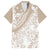 Polynesia Family Matching Off Shoulder Short Dress and Hawaiian Shirt Polynesian Tropical Flowers Beige Pastel Vibes LT14 - Polynesian Pride