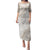 Polynesia Puletasi Polynesian Tropical Flowers Beige Pastel Vibes LT14 Long Dress Beige - Polynesian Pride