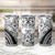 Polynesia Tumbler Cup Polynesian Tropical Flowers Black Pastel Vibes