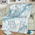 Polynesia Blanket Polynesian Tropical Flowers Blue Pastel Vibes LT14 - Polynesian Pride