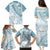 Polynesia Family Matching Puletasi Dress and Hawaiian Shirt Polynesian Tropical Flowers Blue Pastel Vibes LT14 - Polynesian Pride