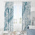 Polynesia Window Curtain Polynesian Tropical Flowers Blue Pastel Vibes LT14 - Polynesian Pride