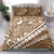 Beige Bula Fiji Bedding Set Fijian Language Week Tapa Cloth - Pastel