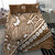 Beige Bula Fiji Bedding Set Fijian Language Week Tapa Cloth - Pastel