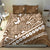 Beige Bula Fiji Bedding Set Fijian Language Week Tapa Cloth - Pastel