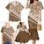 Beige Bula Fiji Family Matching Mermaid Dress and Hawaiian Shirt Fijian Language Week Tapa Cloth - Pastel