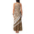 Beige Bula Fiji Family Matching Tank Maxi Dress and Hawaiian Shirt Fijian Language Week Tapa Cloth - Pastel