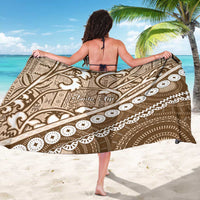 Beige Bula Fiji Sarong Fijian Language Week Tapa Cloth - Pastel LT14 - Polynesian Pride