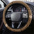 Beige Bula Fiji Steering Wheel Cover Fijian Language Week Tapa Cloth - Pastel