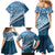 Blue Bula Fiji Family Matching Mermaid Dress and Hawaiian Shirt Fijian Language Week Tapa Cloth - Pastel