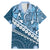 Blue Bula Fiji Family Matching Mermaid Dress and Hawaiian Shirt Fijian Language Week Tapa Cloth - Pastel