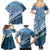 Blue Bula Fiji Family Matching Summer Maxi Dress and Hawaiian Shirt Fijian Language Week Tapa Cloth - Pastel