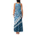 Blue Bula Fiji Family Matching Tank Maxi Dress and Hawaiian Shirt Fijian Language Week Tapa Cloth - Pastel