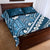 Blue Bula Fiji Quilt Bed Set Fijian Language Week Tapa Cloth - Pastel