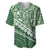 Green Bula Fiji Baseball Jersey Fijian Language Week Tapa Cloth - Pastel