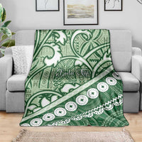Green Bula Fiji Blanket Fijian Language Week Tapa Cloth - Pastel LT14 - Polynesian Pride