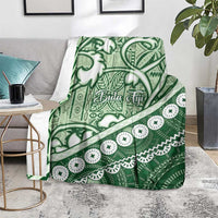 Green Bula Fiji Blanket Fijian Language Week Tapa Cloth - Pastel LT14 - Polynesian Pride
