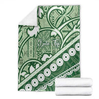 Green Bula Fiji Blanket Fijian Language Week Tapa Cloth - Pastel LT14 - Polynesian Pride
