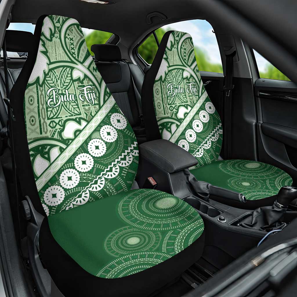 Green Bula Fiji Car Seat Cover Fijian Language Week Tapa Cloth - Pastel