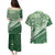 Green Bula Fiji Couples Matching Puletasi and Hawaiian Shirt Fijian Language Week Tapa Cloth - Pastel