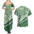 Green Bula Fiji Couples Matching Summer Maxi Dress and Hawaiian Shirt Fijian Language Week Tapa Cloth - Pastel