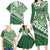 Green Bula Fiji Family Matching Long Sleeve Bodycon Dress and Hawaiian Shirt Fijian Language Week Tapa Cloth - Pastel