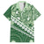 Green Bula Fiji Family Matching Off The Shoulder Long Sleeve Dress and Hawaiian Shirt Fijian Language Week Tapa Cloth - Pastel