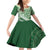 Green Bula Fiji Family Matching Off Shoulder Short Dress and Hawaiian Shirt Fijian Language Week Tapa Cloth - Pastel