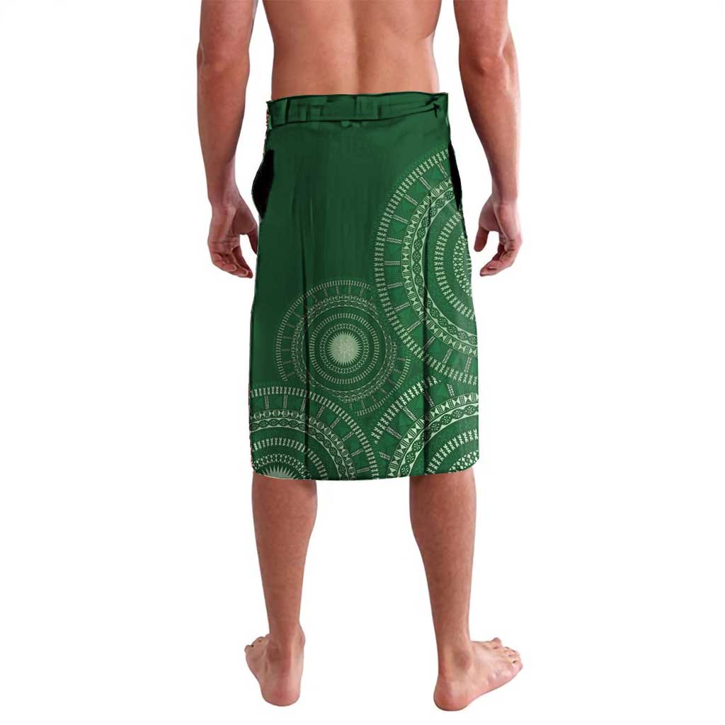 Green Bula Fiji Lavalava Fijian Language Week Tapa Cloth - Pastel LT14 - Polynesian Pride