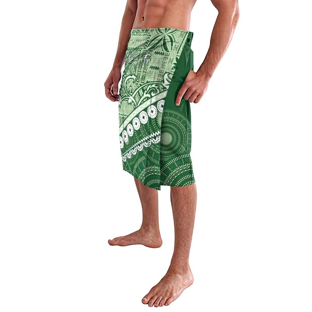 Green Bula Fiji Lavalava Fijian Language Week Tapa Cloth - Pastel LT14 - Polynesian Pride