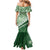 Green Bula Fiji Mermaid Dress Fijian Language Week Tapa Cloth - Pastel