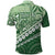 Green Bula Fiji Polo Shirt Fijian Language Week Tapa Cloth - Pastel