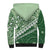 Green Bula Fiji Sherpa Hoodie Fijian Language Week Tapa Cloth - Pastel