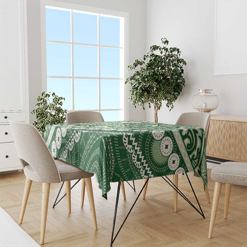 Green Bula Fiji Tablecloth Fijian Language Week Tapa Cloth - Pastel LT14 - Polynesian Pride