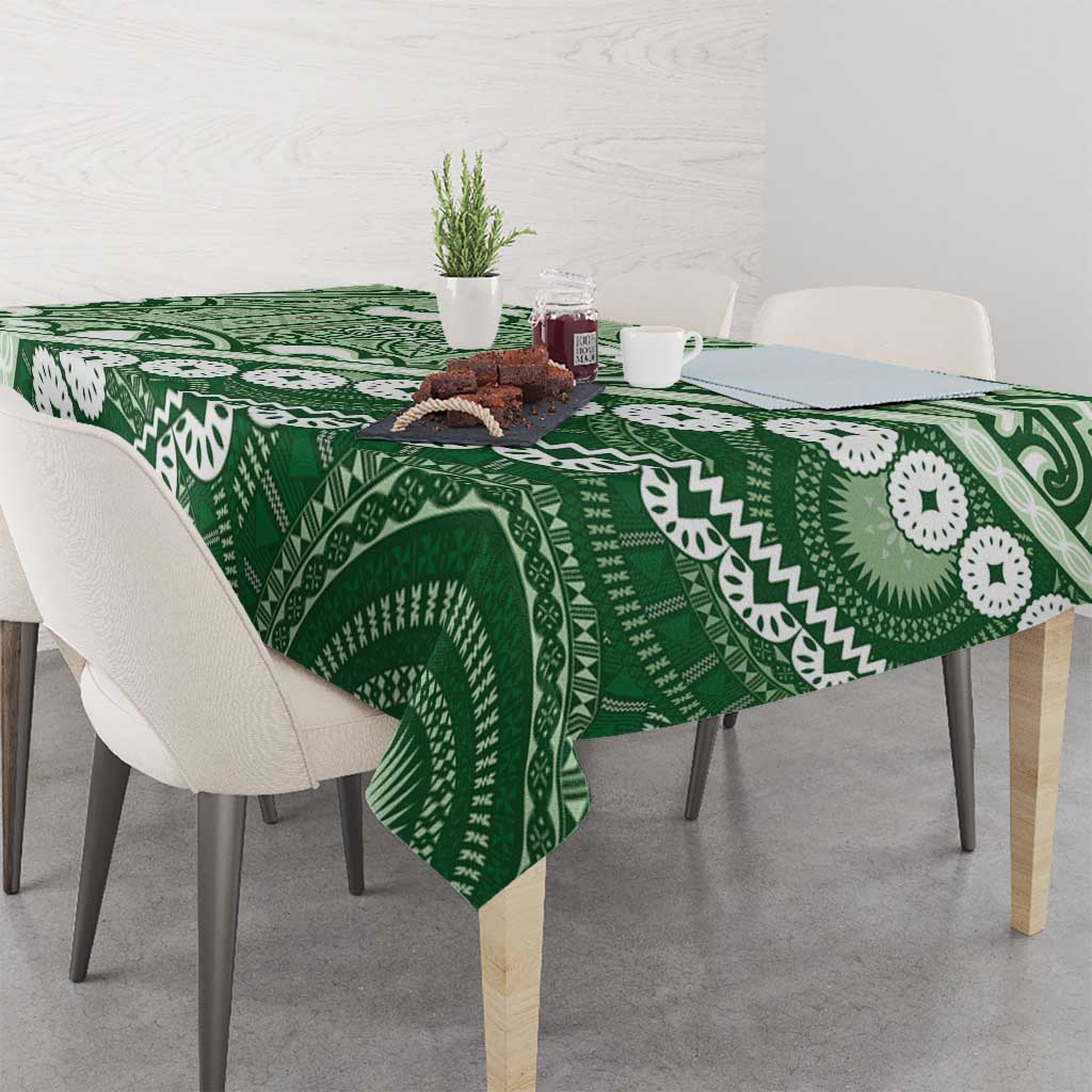 Green Bula Fiji Tablecloth Fijian Language Week Tapa Cloth - Pastel LT14 - Polynesian Pride
