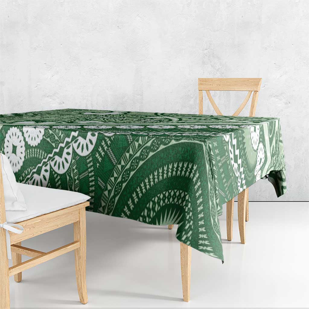 Green Bula Fiji Tablecloth Fijian Language Week Tapa Cloth - Pastel LT14 - Polynesian Pride