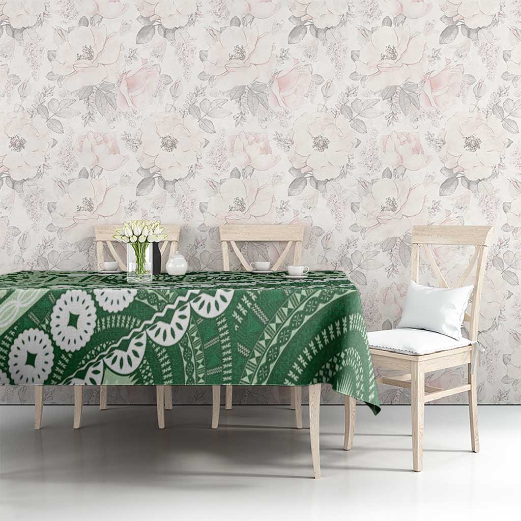 Green Bula Fiji Tablecloth Fijian Language Week Tapa Cloth - Pastel LT14 - Polynesian Pride