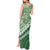 Green Bula Fiji Tank Maxi Dress Fijian Language Week Tapa Cloth - Pastel