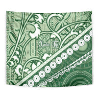 Green Bula Fiji Tapestry Fijian Language Week Tapa Cloth - Pastel LT14 - Polynesian Pride