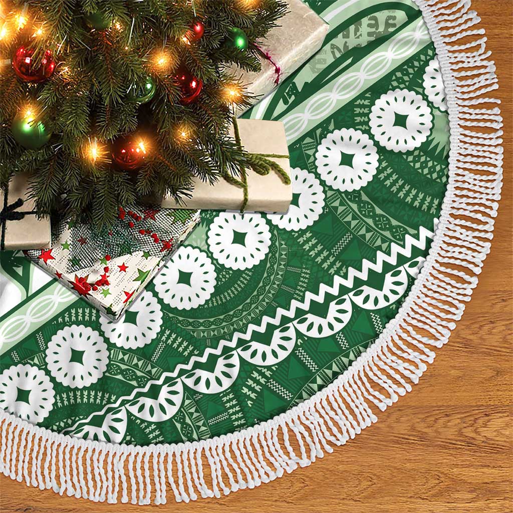 Green Bula Fiji Tree Skirt Fijian Language Week Tapa Cloth - Pastel LT14 - Polynesian Pride