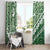 Green Bula Fiji Window Curtain Fijian Language Week Tapa Cloth - Pastel