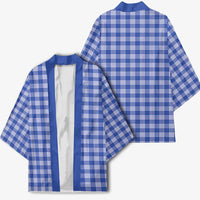 Royal Blue Japanese Palaka Pride Kimono LT14 - Polynesian Pride