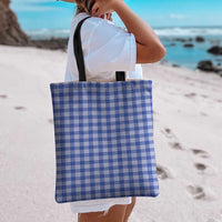 Royal Blue Japanese Palaka Pride Tote Bag LT14 - Polynesian Pride