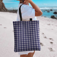 Navy Blue Japanese Palaka Pride Tote Bag LT14 - Polynesian Pride