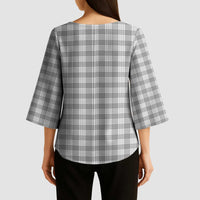 Gray Japanese Palaka Pride Kimono Sleeve Blouse LT14 - Polynesian Pride