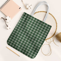 Hunter Green Japanese Palaka Pride Tote Bag LT14 White Strap One Size Hunter Green - Polynesian Pride